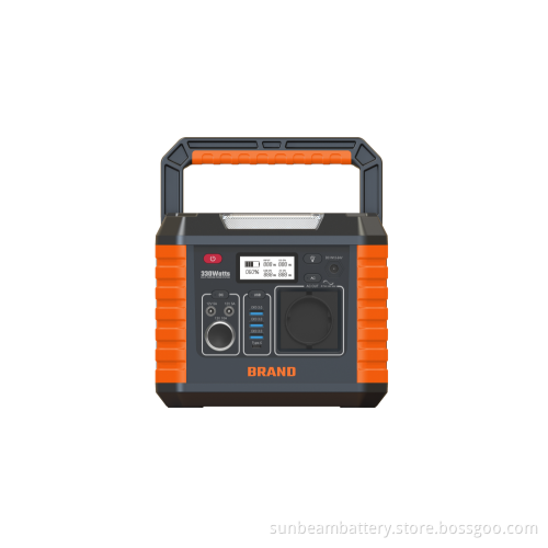 Portable power station with led flashlight